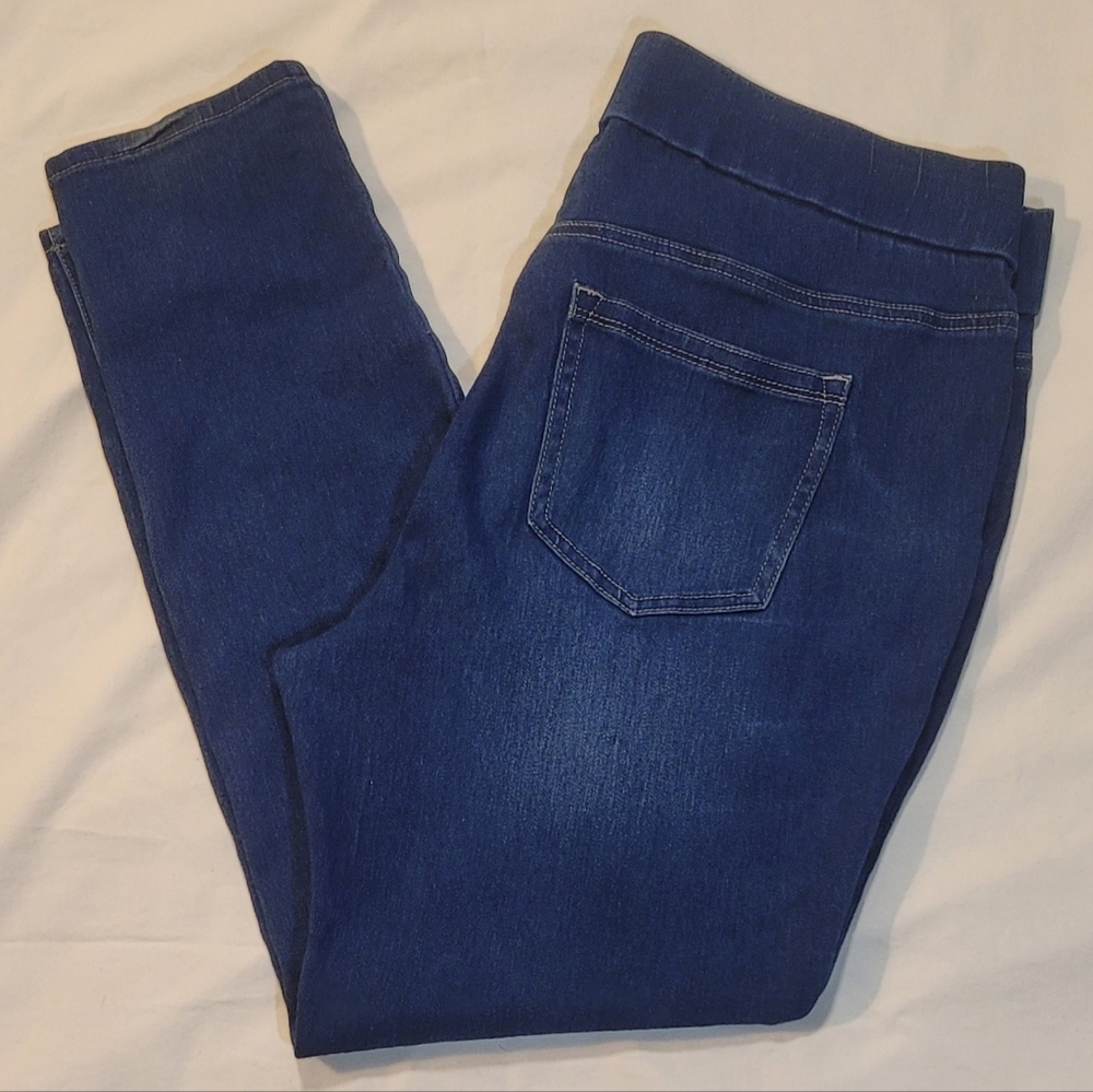 l.e.i Women's Dark Blue Stretch Jeggings, 1X